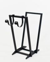 Modern V-Shaped Open Surround Log Holder and Kindling Cradle full frame view