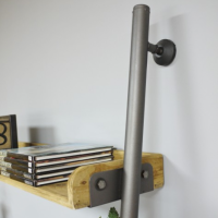 Iron Shelf on the Modern Wood & Iron Desk With Shelves Iron Shelf on the Modern Wood & Iron Desk With Shelves