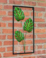 Vibrant Green Monstera Leaf Garden Wall Art