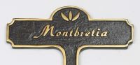 Montbretia Brass Garden Plant Markers