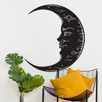Moon Wall Art in Black Finish Moon Wall Art in Black Finish