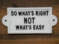 Philosophical Iron Sign in White Philosophical Iron Sign in White