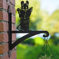 Mouse Sitting on Cotton Thread Hanging Basket Bracket  Mouse Sitting on Cotton Thread Hanging Basket Bracket