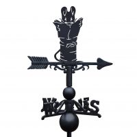 Mouse on Cotton Reel Weathervane in Black