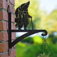 Hanging Basket Bracket with Mr. Badger Design Hanging Basket Bracket with Mr. Badger Design
