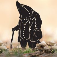 Mr Badger With Walking Stick Silhouette in Use Outdoors