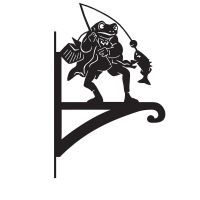 Mr Frog Iron Hanging Basket Bracket in Black 