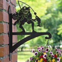Mr Frog Iron Hanging Basket Bracket with Blossoming Basket 