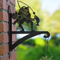 Hanging Basket Bracket with Mr. Frog design 