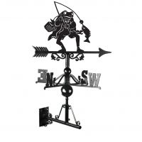 Black Mr Frog Weathervane on white background