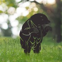Mr Badger Silhouette in Use in the Garden