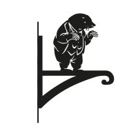 Mr Mole Hanging Basket Bracket on White Background
