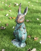 Mr Rabbit Verdigris Sculpture in Situ Outdoors