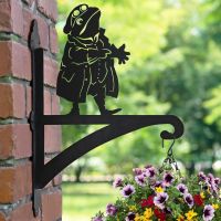Mr. Toad Hanging Basket Bracket with Flowers