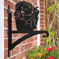 Hanging Basket Bracket with Mrs Hedgehog Design 