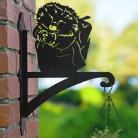 Hanging Basket Bracket with Mrs Hedgehog Design 