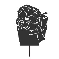 Mrs Hedgehog Silhouette in a Black Finish