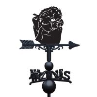 Mrs Hedgehog Weathervane on white background