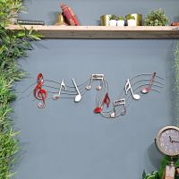 Musical Metal Wall Art Sign in Situ Underneath Shelving