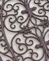 Close-Up of Ornate Pattern on Natural Cast Iron Ornate "Aureate" Oval Doormat