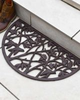 Natural Cast Iron Ornate "Nature in Flight" Arched Doormat