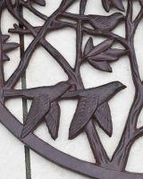 Close-Up of Birds in Flight on Cast Iron Arched Doormat