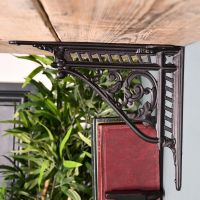 Side View of the Black Shelf Bracket