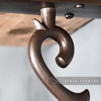 close-up of the Natural Iron Finish on the Shelf Bracket
