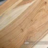 Natural Wood and Metal Opening Storage Bench