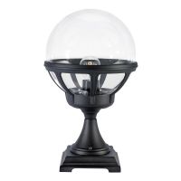 Neoclassical Pillar Light in Black  Neoclassical Pillar Light in Black
