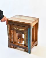 Scale image of recycled wood nesting tables Scale image of recycled wood nesting tables