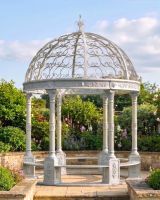 Deluxe Wrought Iron "Aurelia" Light French Cream Gazebo Digital Illustration Deluxe Wrought Iron "Aurelia" Light French Cream Gazebo Digital Illustration