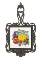 Sweet Harvest Square Trivet C/W Apricot / Plums