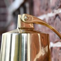 Polished Brass Bell with Rope Lanyard Hinged Top