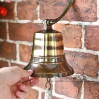  6" Antique Brass Bell with Rope Lanyard