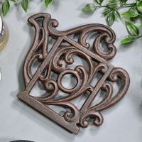 Rustic Kettle Shaped Heavy Duty Cast Iron Trivet Rustic Kettle Shaped Heavy Duty Cast Iron Trivet