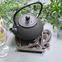 Rustic Kettle Shaped Cast Iron Trivet with Teapot Rustic Kettle Shaped Cast Iron Trivet with Teapot
