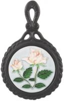 Round Trivet C/W Rose