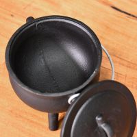Small Cast Iron Cauldron Finished in Black Bowl Small Cast Iron Cauldron Finished in Black Bowl