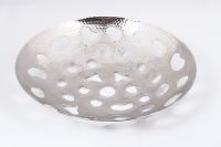 Contemporary Nickel Fruit Bowl