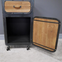 Cupboard Door on the "No 1" Industrial Bedside Cabinet