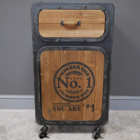 "No 1" Industrial Bedside Cabinet in Situ