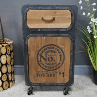 "No 1" Industrial Bedside Cabinet in the Home