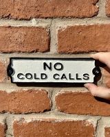 Cast Iron No Cold Calls Wall Sign
