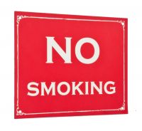 "No Smoking" Vintage Sheet Metal Sign "No Smoking" Vintage Sheet Metal Sign