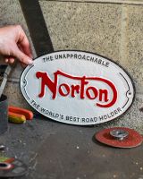 Scale image of "Norton" Cast Iron Automobilia Reproduction Sign