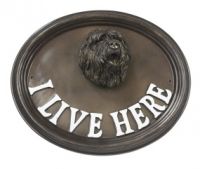 House Sign - Old English Sheep Dog - I Live Here