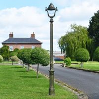 "The Caesar" Olive Green Opulent Cast Iron Lamp Post 2.5m