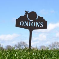 "Onions" Vegetable Label in Situ