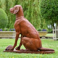 Rear view of "The Duke" Cast Iron Sculpture 